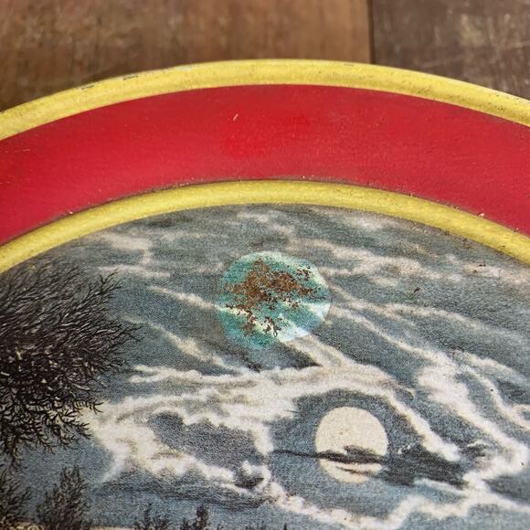 Vintage grandmacore craft Christmas storage tin junk drawer sequin glitter beads - Picture 13 of 13